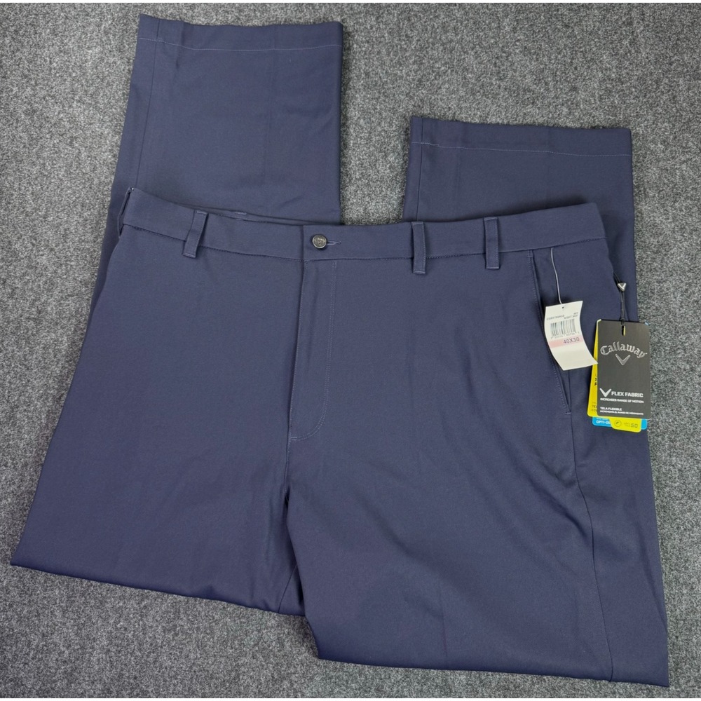 NEW Callaway Golf Opti-Dri Mens 40x29" Flex Stretch Pants Night Sky Navy NWT